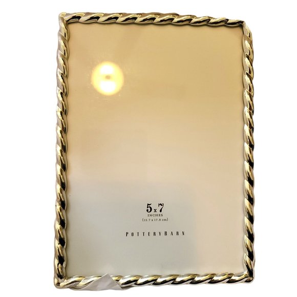 Pottery Barn Accents Pottery Barn Picture Frame Silver Rope 5x7